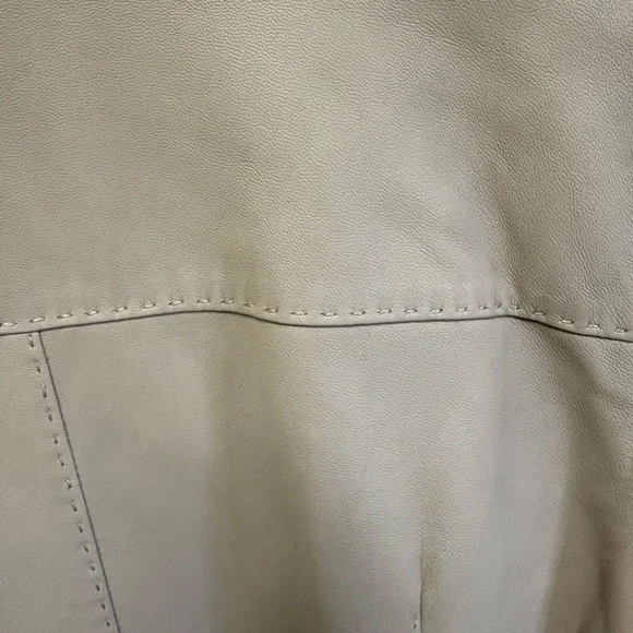 Tory Burch Womens Tan Leather Biker Jacket Size 10